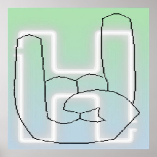 Hella Button 箔ポスター (正面)