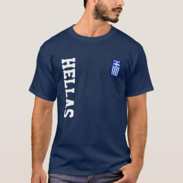 Hellas Flag 'Patch'および名前/番号スポーツ Tシャツ