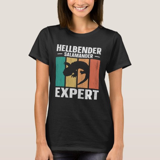 Hellbender Salamander Expert Amphibian Tシャツ (正面)