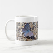 Hellblauer Schmetterling コーヒーマグカップ (左)