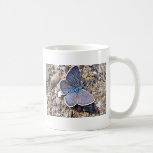 Hellblauer Schmetterling コーヒーマグカップ (右)