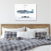 Hellcat VF-10 USSエンタープライズ キャンバスプリント (インサイチュ (寝室))