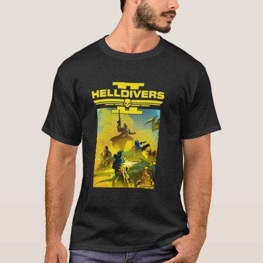 Helldivers 2 ソニーPlaystation ゲーム グループキー Tシャツ (正面)