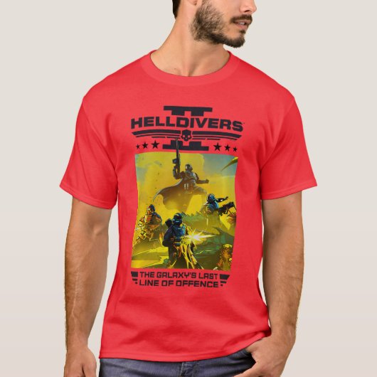 Helldivers 2 銀河最後の防衛線 ビデオゲーム tシャツ (正面)