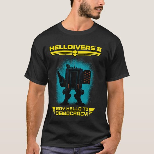 Helldivers 2 Sony Playstationビデオゲームこんにちは Tシャツ (正面)