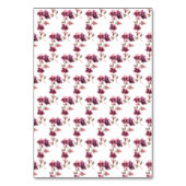 Hellebore Floral Burgundy Wedding Table Number テーブルナンバー (裏面)