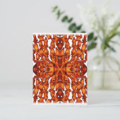 Hellfireスカル抽象芸術 ポストカード (スタンド正面)