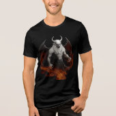 Hellfire Demon with Wings and Horns トライブレンドTシャツ (正面)