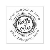 HelloかわいこちゃんパーティースタンプSocial Media Info Stamp セルフインキングスタンプ (デザイン)