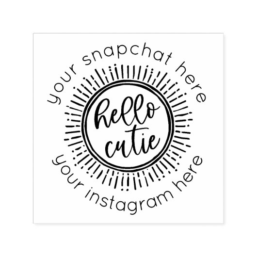 HelloかわいこちゃんパーティースタンプSocial Media Info Stamp セルフインキングスタンプ (デザイン)