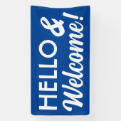 HelloとWelcomeを任意の色で 横断幕 (縦)