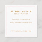 Helloイントロダクションヴィンテージアンティーク金ゴールドタイプライター スクエア名刺 (裏面)