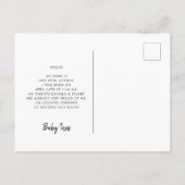 Helloエレガント birth announcement写真 ポストカード (裏面)