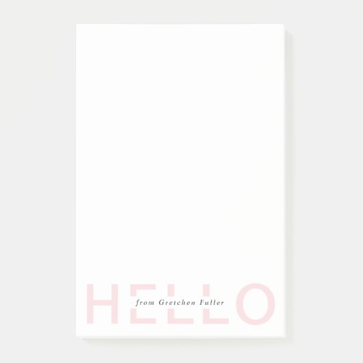 HelloカスタムColorsのパーソナライズされたコメント ポストイット (正面)