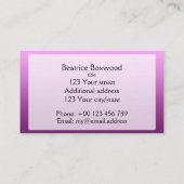 Helloグラデーション1色ピンクとカスタム文字 名刺 (裏面)