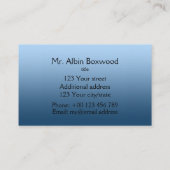 Helloグラデーション1色ブルーとカスタム文字 名刺 (裏面)