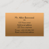 Helloグラデーション1色金ゴールドとカスタム文字 名刺 (裏面)