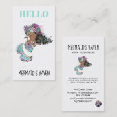 *~* HELLOグリッターきらめくマーメイドウミガメ 名刺 (正面/裏面)