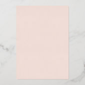 Helloスクリプトハート写真赤面かわいいベビー誕生 箔招待状 (裏面)