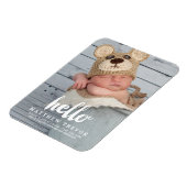 Helloスクリプト |ベビー誕生発表マグネット マグネット (左側)