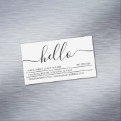 Helloスクリプト | モダン&スタイリッシュミニマル白 マグネット名刺 (インサイチュ)