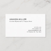 Helloスクリプモダント白黒連絡情報 名刺 (裏面)