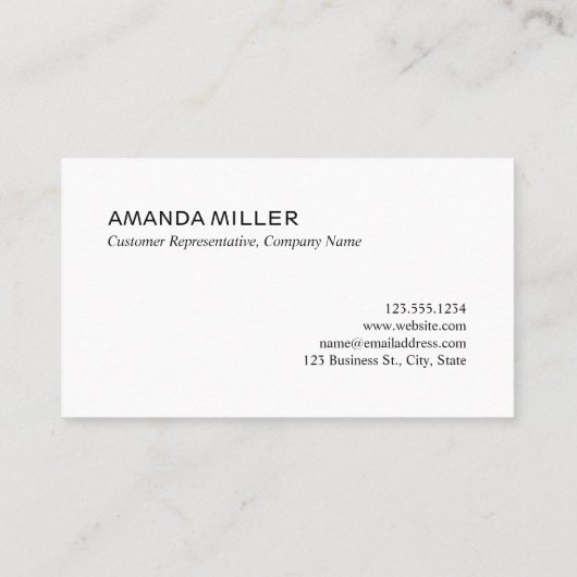 Helloスクリプモダント白黒連絡情報 名刺 (裏面)