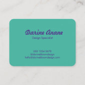 Helloスタイリッシュタイポグラフィスクリプカジュアルル 名刺 (裏面)