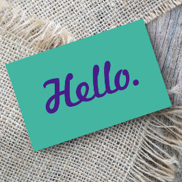 Helloスタイリッシュタイポグラフィスクリプカジュアルル 名刺