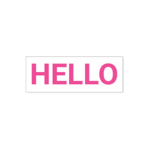 HELLOセルフインク用ゴムスタンプ セルフインキングスタンプ