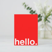 HELLOタイポグラフィ応答 ポストカード (スタンド正面)