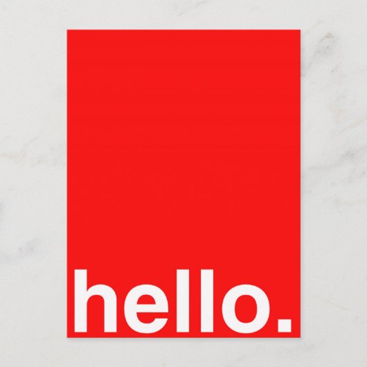 HELLOタイポグラフィ応答 ポストカード (正面)