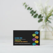 Helloデザイン、トランスレータ&インタープリタ 名刺 (スタンド正面)