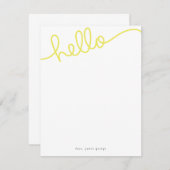 Helloノートカード 招待状 (正面/裏面)