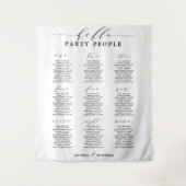 Helloパーティー結婚の座席表 タペストリー (正面)