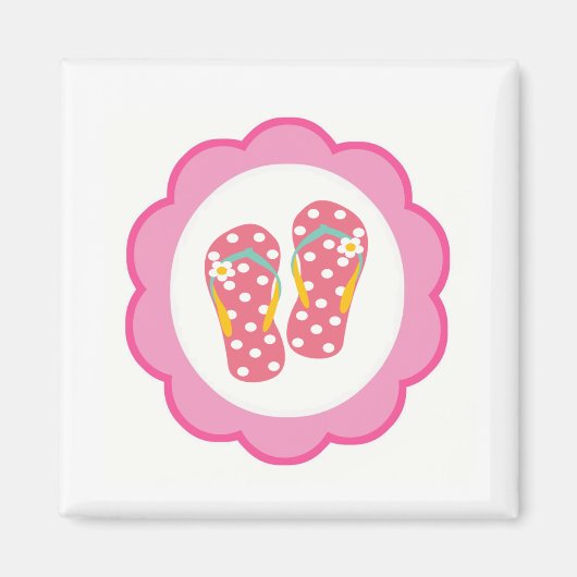 Helloビーチサンダル マグネット (正面)