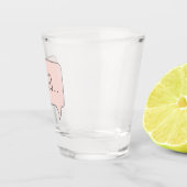 helloピンクパーティーラベルカスタム線文字パーティー ショットグラス (右)