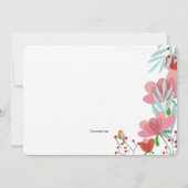 Helloフォトフローラ誕生発表 案内状 (裏面)