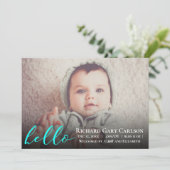 Helloフォトベビー誕生発表 招待状 (スタンド正面)