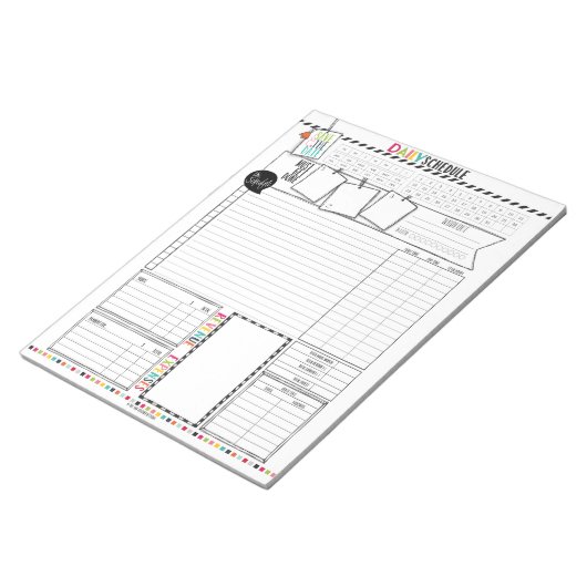 Helloプランナー毎日のスケジュールメモ帳 ノートパッド (アングル)