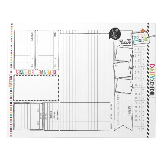 Helloプランナー毎日のスケジュールメモ帳 ノートパッド (正面)