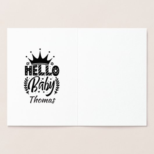 Helloベビーとクラウンベビーの名前 箔カード (内部)