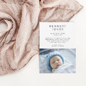 Helloベビーシンプルスクリプトフォト誕生 案内状