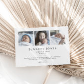 Helloベビーシンプルスクリプト写真の誕生発表 案内状