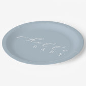 Helloベビースクリプトミニマリスト赤ちゃんシャワー ペーパープレート (アングル)