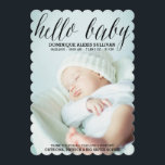 Helloベビースクリプト写真の誕生発表I 案内状<br><div class="desc">おもしろいお洒落と生誕発表は書の台本と背景パターン（の模様が）あるを特徴とする。この発表は様々なフォントがある。</div>