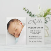 Helloベビーフォトスクリプトの誕生発表 シーズンカード (スタンド正面)