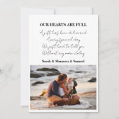 Helloベビーフラットアナウンスメントカード 案内状 (裏面)