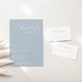 HelloベビーモダンスクリプトMinimalist Baby Shower 招待状