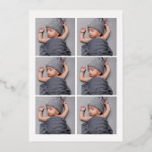 Helloベビー写真の誕生モダン発表 箔招待状 (裏面)